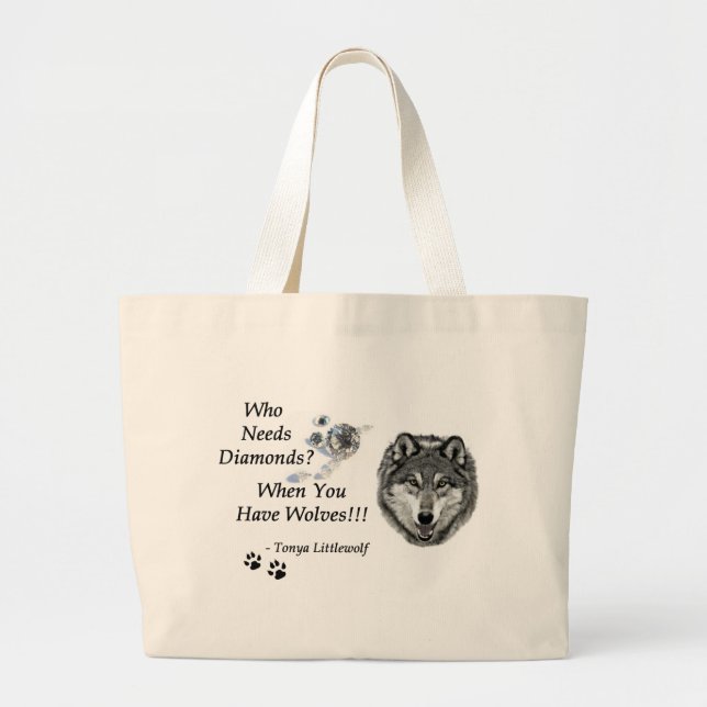 Bolso De Tela Gigante Quién necesita la colección de los diamantes (Frente)