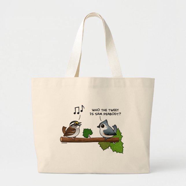 Bolso De Tela Gigante ¿Quién tuitea? (Frente)