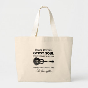 Bolso De Tela Gigante Quiero Rock Tu Guitarra Hippie Soul Gitano