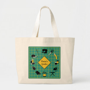 Bolso De Tela Gigante Quilt Time Personalización de la etiqueta