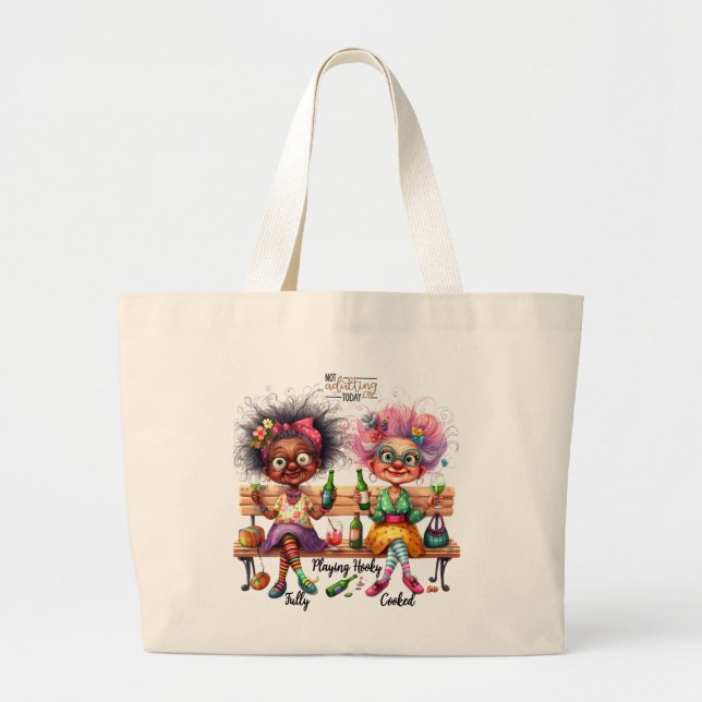 Bolso De Tela Gigante Quirky Wine Ladies Adulto Tote Bag (Frente)