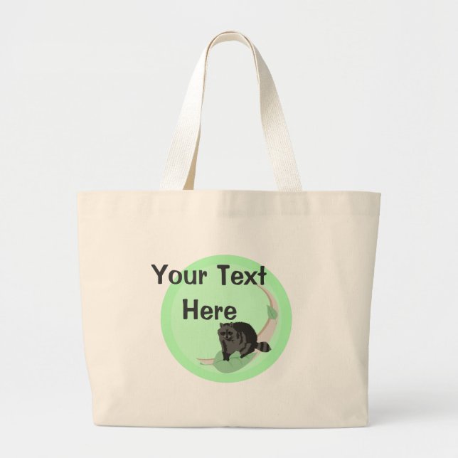Bolso De Tela Gigante Raccoon Tote Bag (Frente)