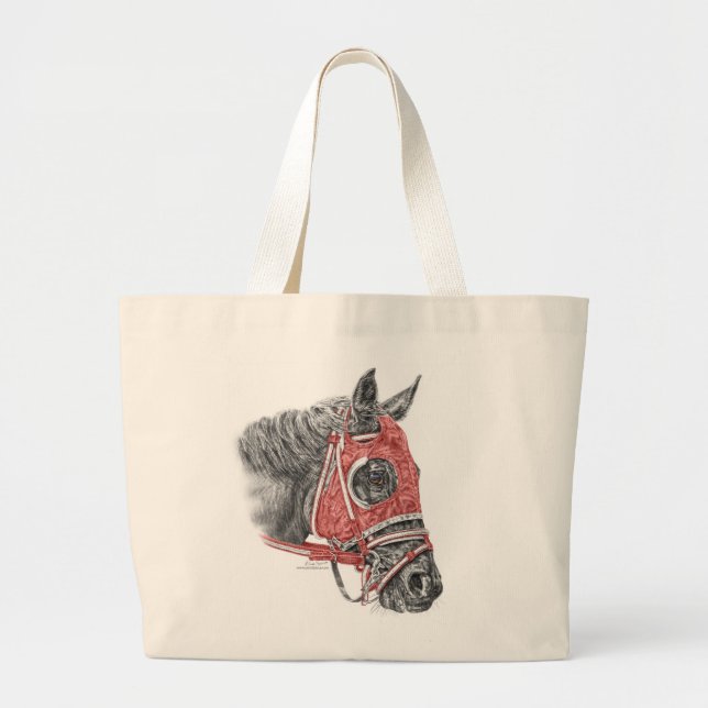 Bolso De Tela Gigante Race Horse Portrait Silys (Frente)
