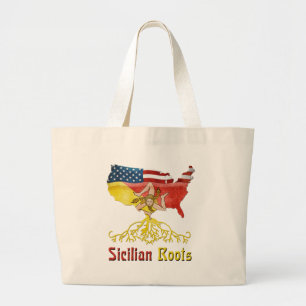 Bolso De Tela Gigante Raíces sicilianas americanas