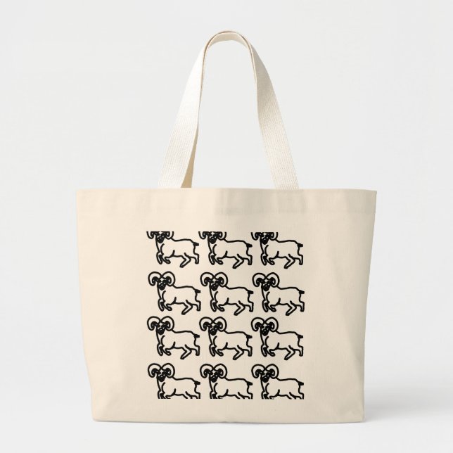 Bolso De Tela Gigante Ram Zodiac Pattern Carry Bag (Frente)