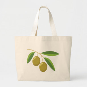 Bolso De Tela Gigante Rama de olivo