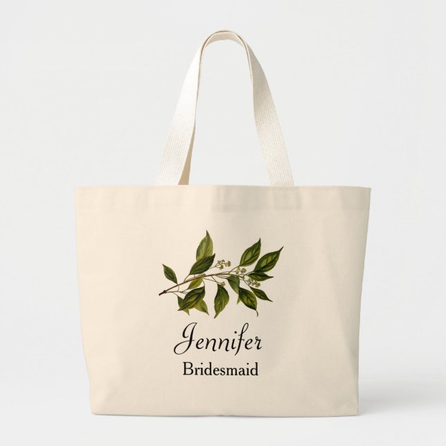 Bolso De Tela Gigante Rama floral Vegetación Tamaños de Boda Bridesmaids (Frente)