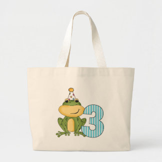 Bolso De Tela Gigante Rana fiesta camisetas de tercer cumpleaños y regal