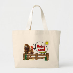 Bolso De Tela Gigante ¡Ráno de Dobré!  ¡Buena mañana en Checo!