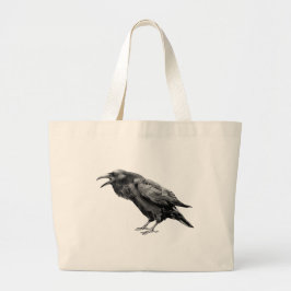 Bolso De Tela Gigante Raven negro grande o gallo Halloween gótico espant