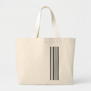 Bolso De Tela Gigante Rayas negras