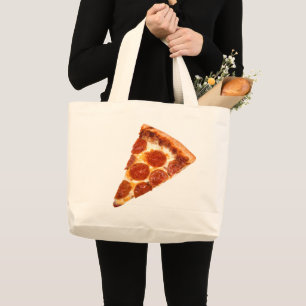 Bolso De Tela Gigante rebanada de pizza de pepperoni clásica de Slippery
