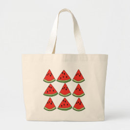 Bolso De Tela Gigante Rebanada de Sandía Roja