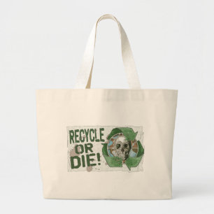 Bolso De Tela Gigante Reciclar o morir cráneo