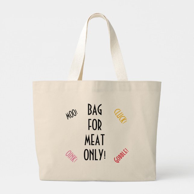 Bolso De Tela Gigante Recordatorio Animal Gracioso Personalizado Para Ho (Reverso)