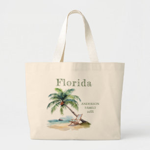 Bolso De Tela Gigante Recorrido por la playa de Watercolor Florida