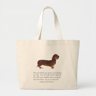 Bolso De Tela Gigante Recuerdo de Dachshund - Macho