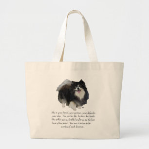 Bolso De Tela Gigante Recuerdo de Pomerania Hembra