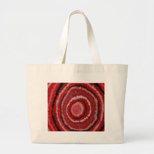 Bolso De Tela Gigante Red Circular Designer Pattern