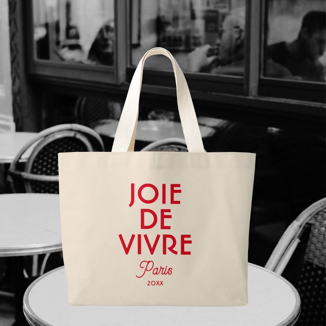 Bolso De Tela Gigante Red Joie De Vivre París Año Personalizado francés (Subido por el creador)
