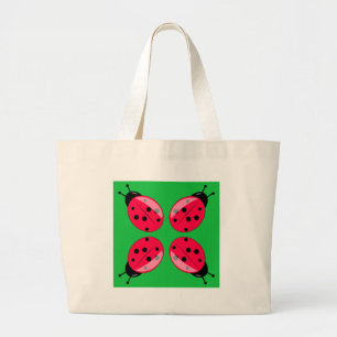 Bolso De Tela Gigante Red Ladybugs