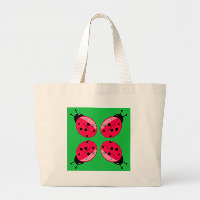 Bolso De Tela Gigante Red Ladybugs (Frente)