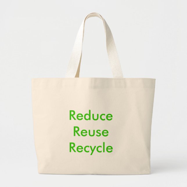 Bolso De Tela Gigante Reduzca la reutilización reciclan (Frente)