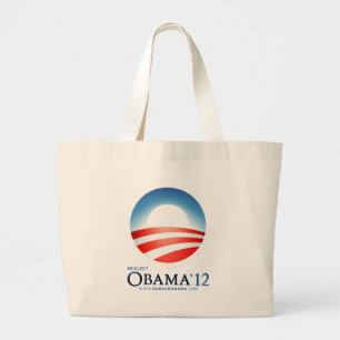 Bolso De Tela Gigante Reelija a Obama 2012
