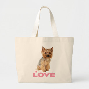 Bolso De Tela Gigante Regalo de cachorro Yorkshire Terrier Lindo Amante