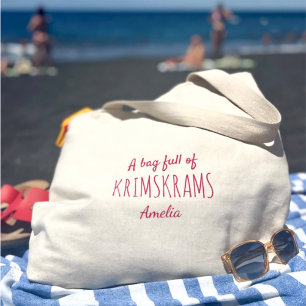 Bolso De Tela Gigante Regalo de cumpleaños para ella - Krimskrams Rosa d