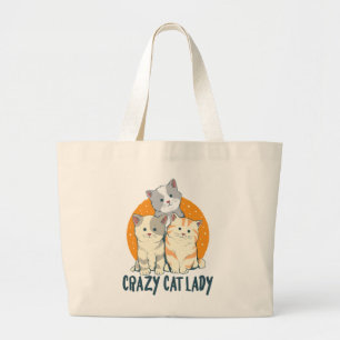 Bolso De Tela Gigante Regalo de gata loca linda para mamá gata