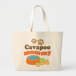 Bolso De Tela Gigante Regalo de la raza del perro de la mamá de Cavapoo