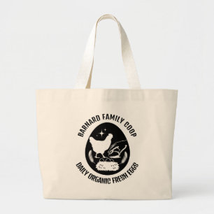 Bolso De Tela Gigante Regalo de pollo de huevo fresco orgánico de moda e