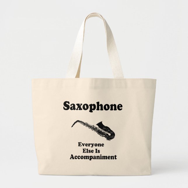 Bolso De Tela Gigante Regalo del saxofón (Frente)