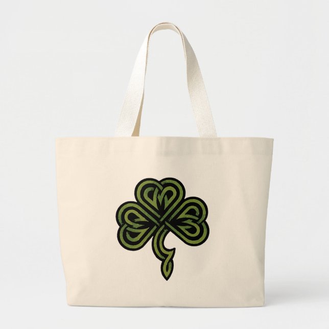 Bolso De Tela Gigante Regalo irlandés del trébol (Frente)