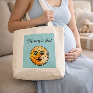 Bolso De Tela Gigante Regalo para Baby Shower con Diseño de Luna para Fu