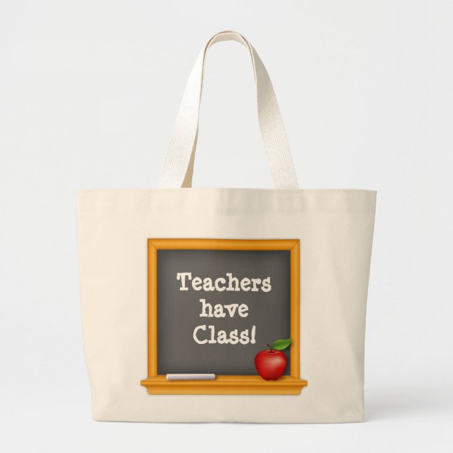 Bolso De Tela Gigante Regalo perfecto - ¡Los profesores tienen clase! (Frente)