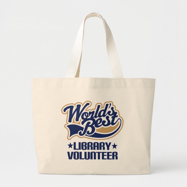 Bolso De Tela Gigante Regalo voluntario de la biblioteca (Frente)
