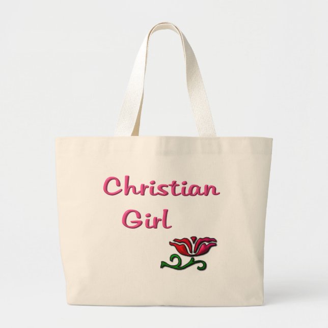 Bolso De Tela Gigante Regalos cristianos Chicas (Frente)