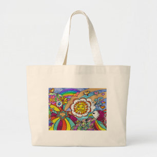 Bolso De Tela Gigante Regalos de aparejos de águila de sol psicodélicos 