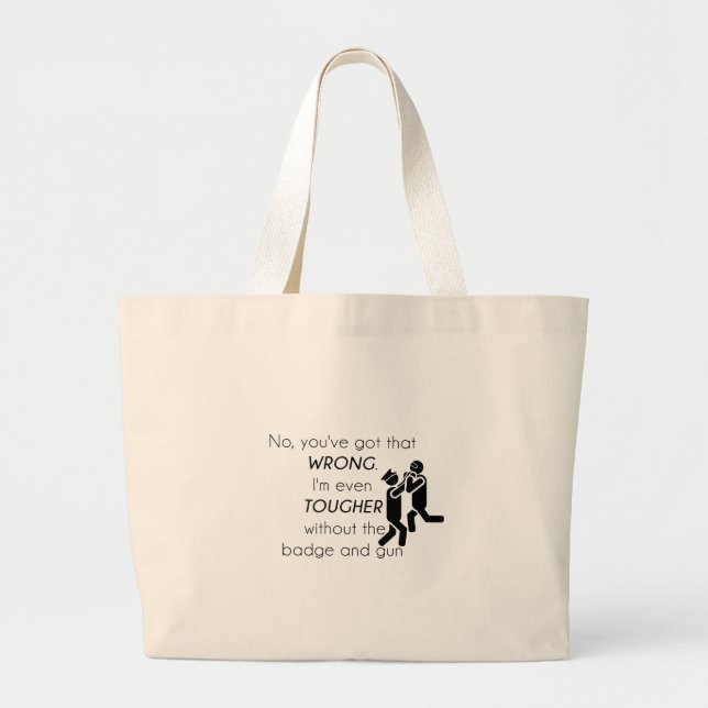 Bolso De Tela Gigante Regalos de Chistes de policías (Frente)