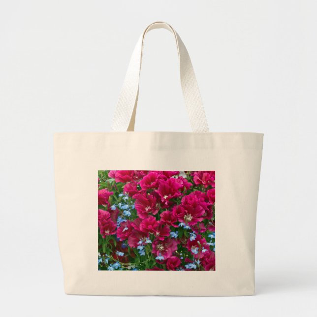 Bolso De Tela Gigante Regalos De Godetia Y Lobelia (Frente)