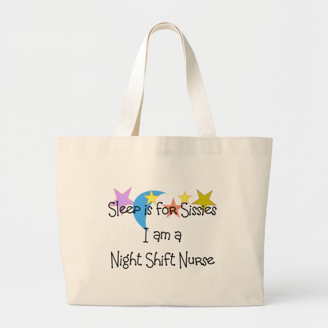 Bolso De Tela Gigante Regalos de la enfermera del turno de noche (Frente)