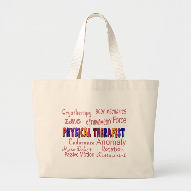 Bolso De Tela Gigante Regalos de la terminología del terapeuta físico (Frente)