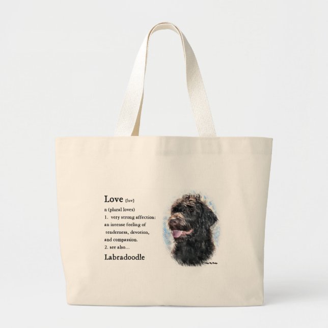 Bolso De Tela Gigante Regalos de Labradoodle (Frente)