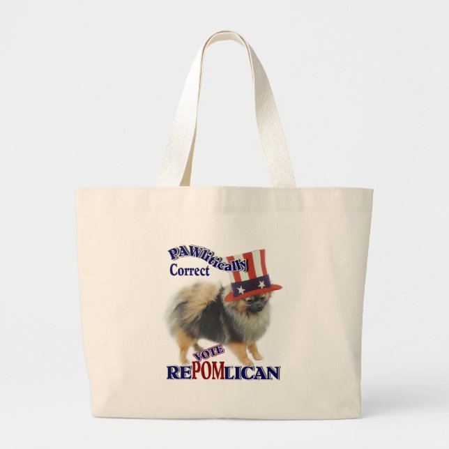 Bolso De Tela Gigante Regalos de Pomerania (Frente)