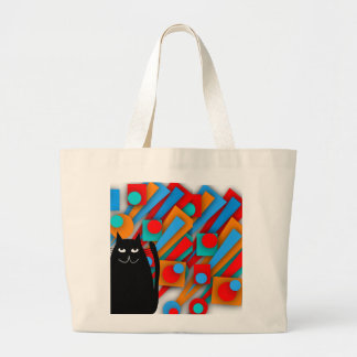 Bolso De Tela Gigante Regalos del arte del gato negro