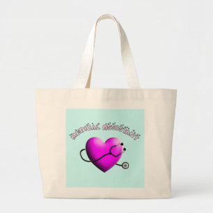 Bolso De Tela Gigante Regalos del diseño del CORAZÓN del ROSA del