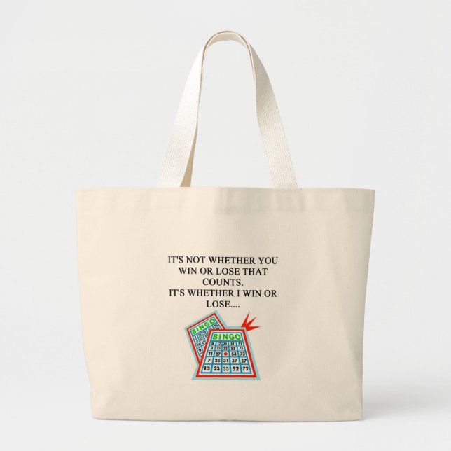 Bolso De Tela Gigante regalos del jugador del bingo (Frente)