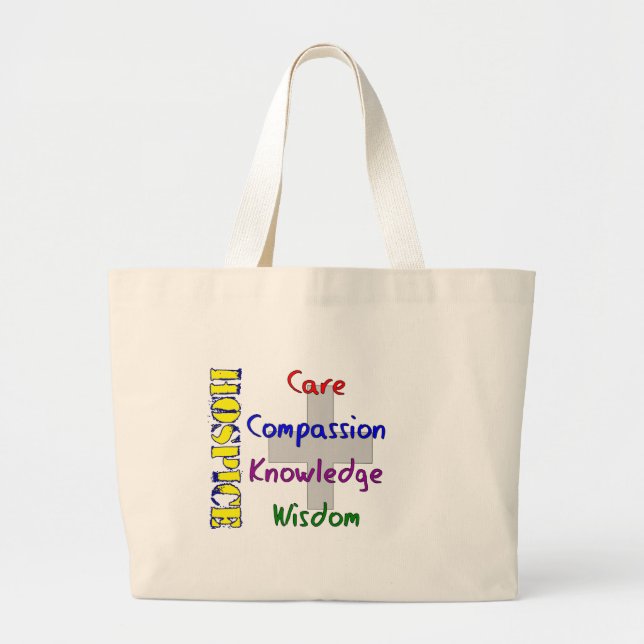 Bolso De Tela Gigante Regalos del trabajador del hospicio (Frente)